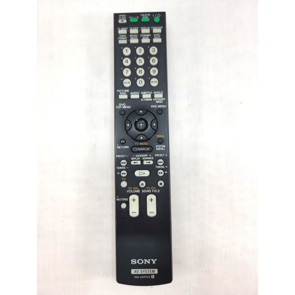 Sony RM-ADP015 AV System Genuine Remote Control Clean Tested Works